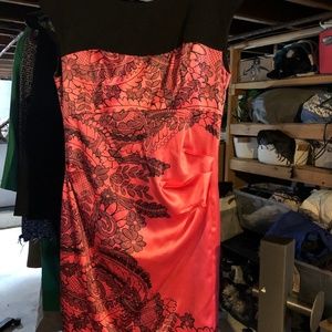 Sexy “oriental” style hot pink dress